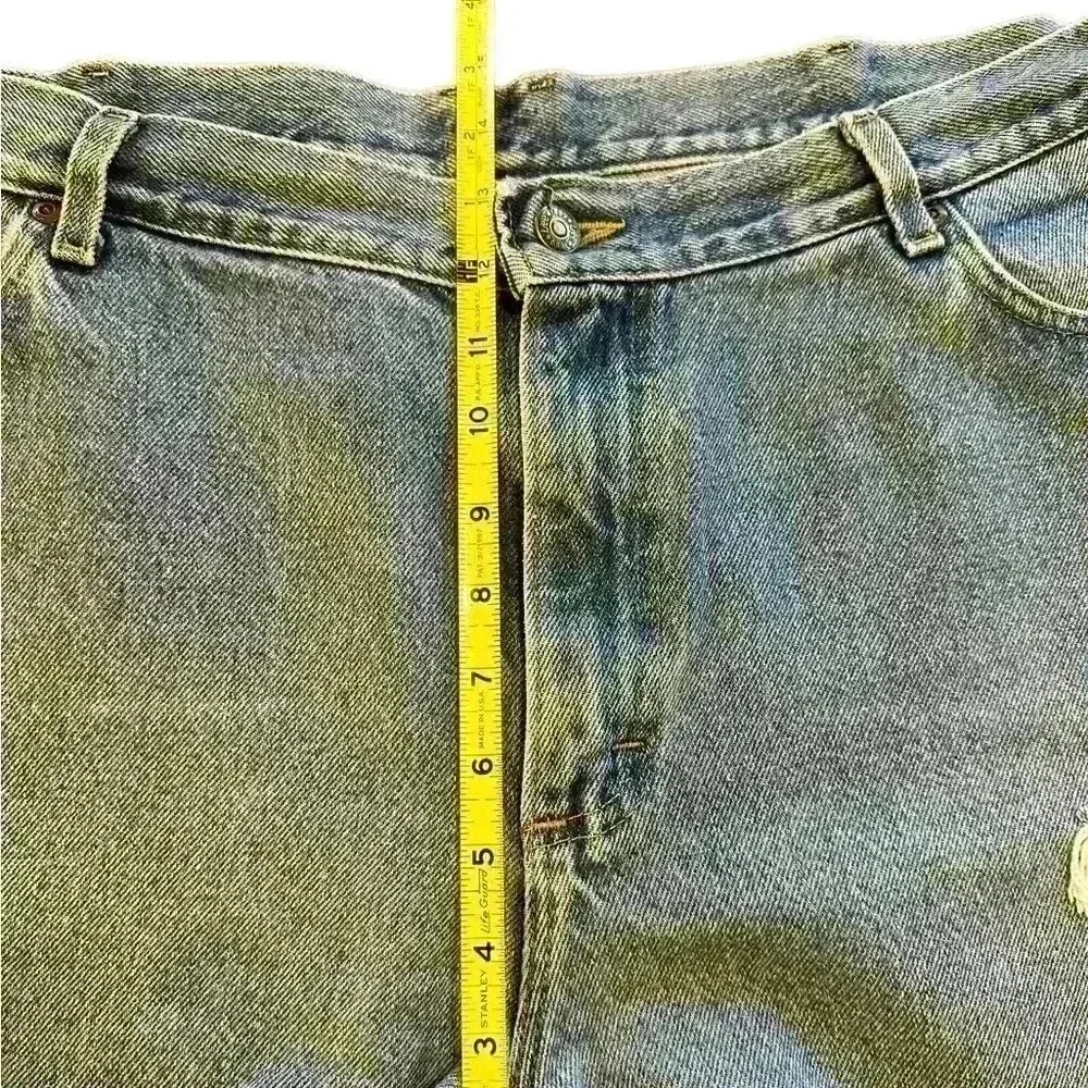 VTG 90s Y2K Lee Denim Cutoff Shorts 38” Waist ACTUAL Relaxed Western Grunge - Picture 5 of 7